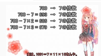 7,11,13の倍数判定方法