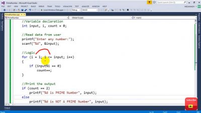 素数計算機プログラミング(英語）
